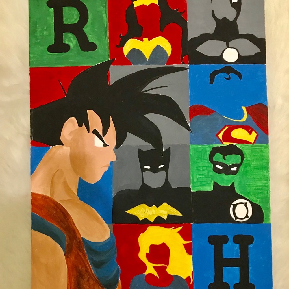 DC Comics and Goku Painting